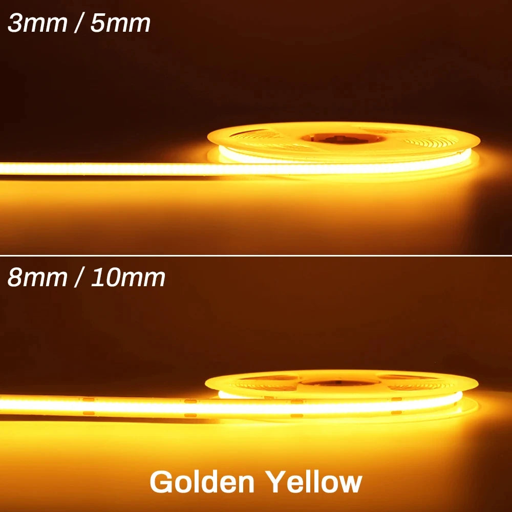 Cooleeon COB LED Strip 12V Dimmable Tape Lighting