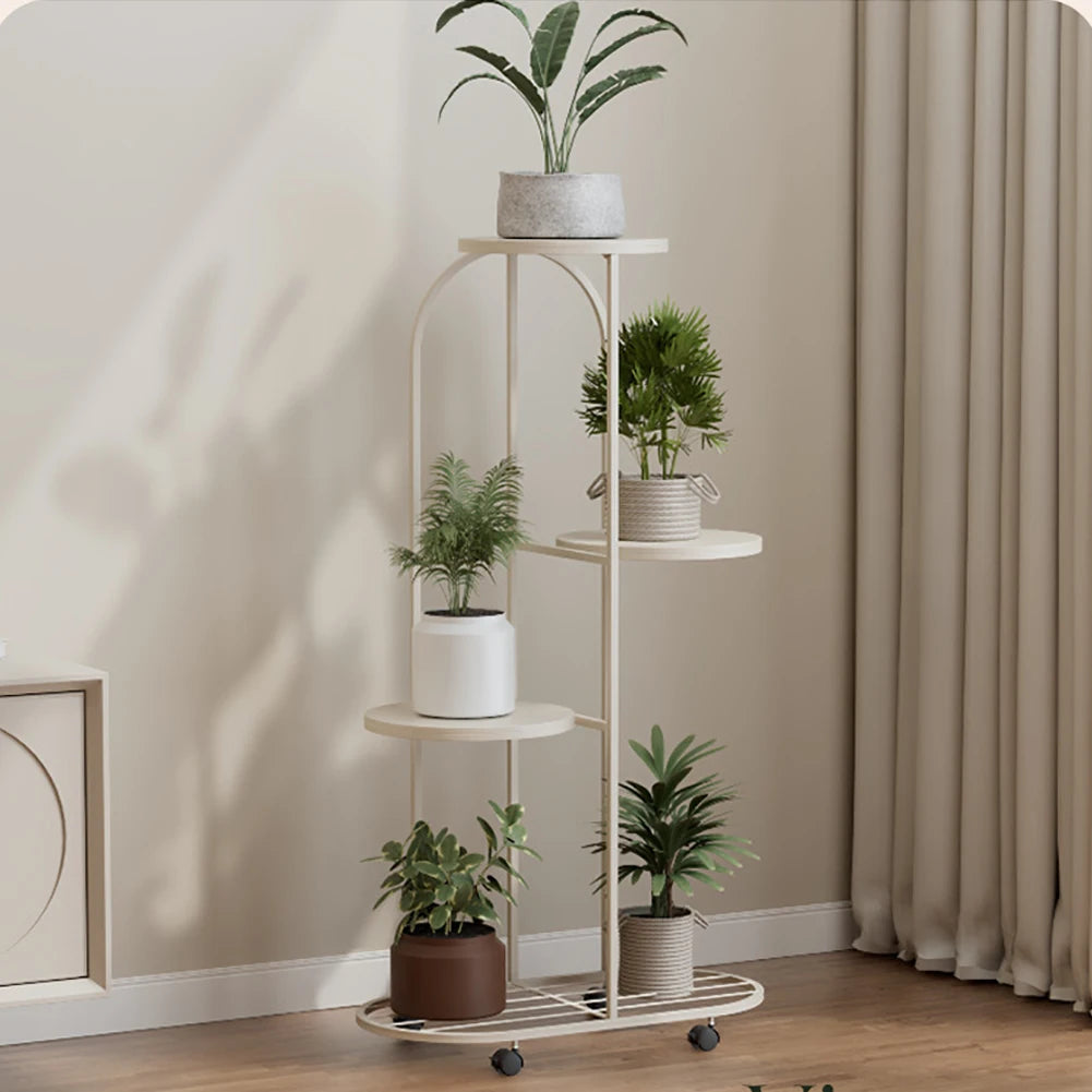 HiMISS 5-Tier Metal Plant Stand Indoor Outdoor Display