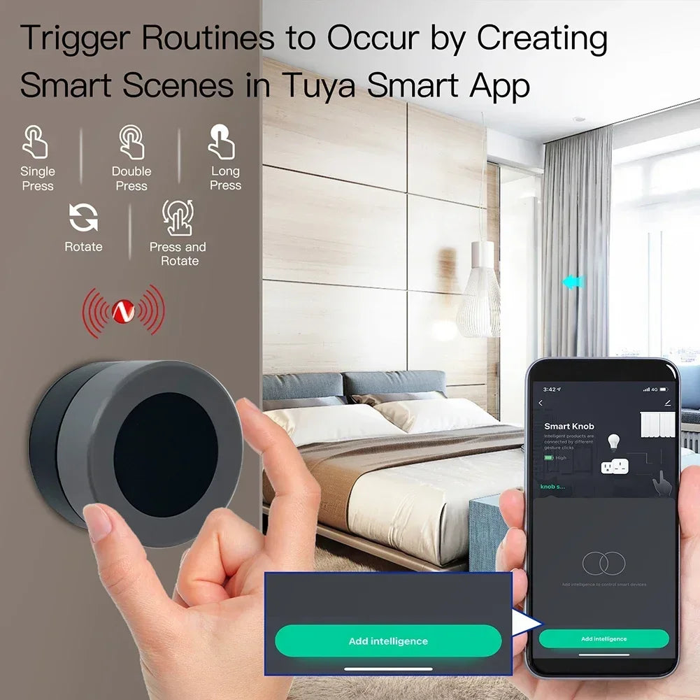 MOES ZigBee Smart Knob Switch Wireless Button Controller