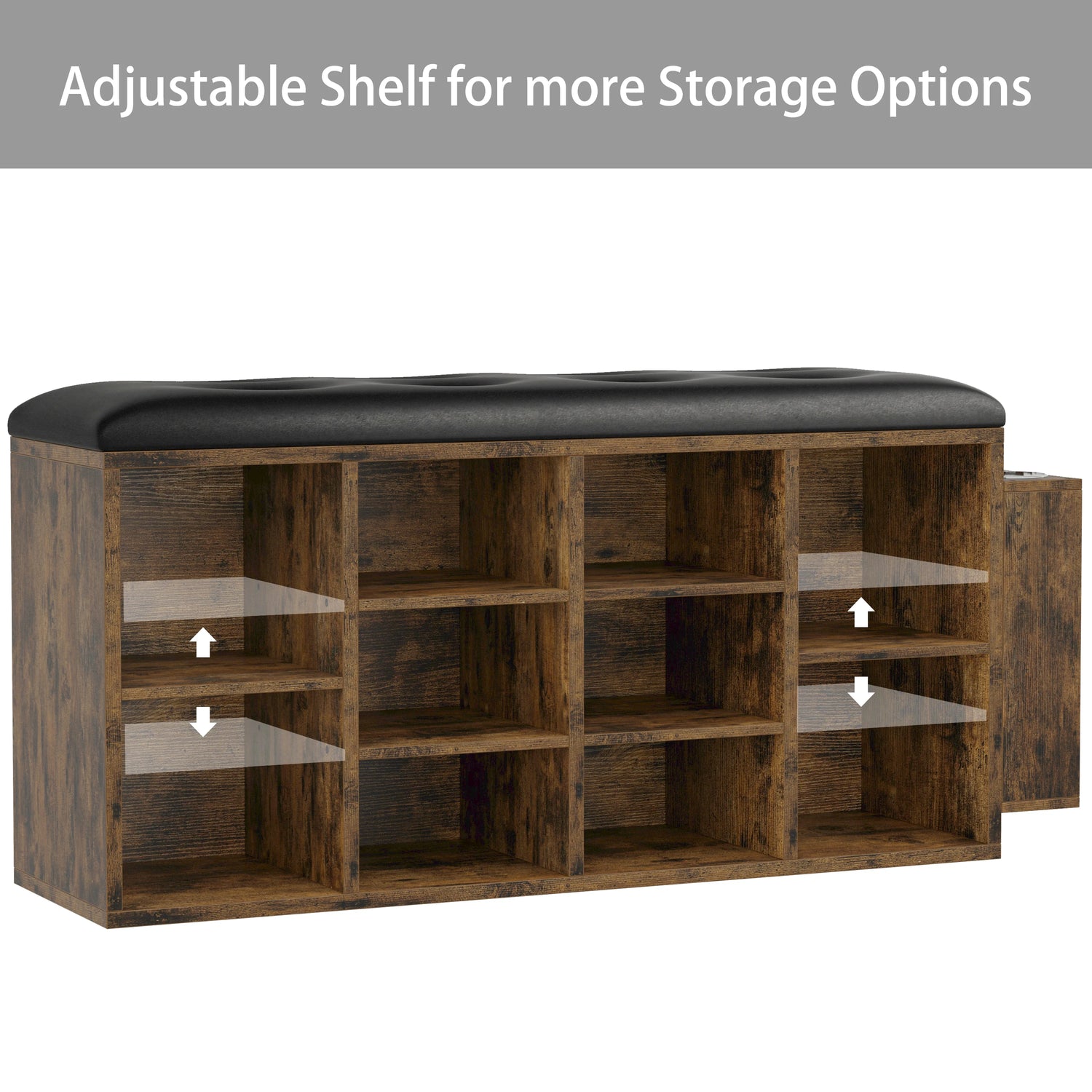 Ironck Shoe Bench With 10 Cubbies Storage Organizer
