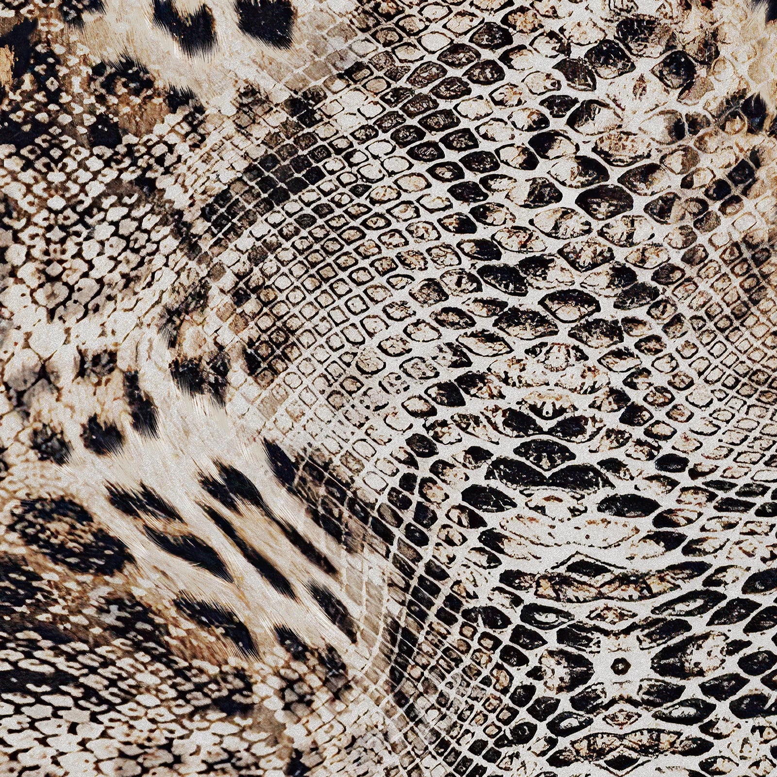 Retro Leopard Print Vinyl Peel and Stick Wallpaper Decor