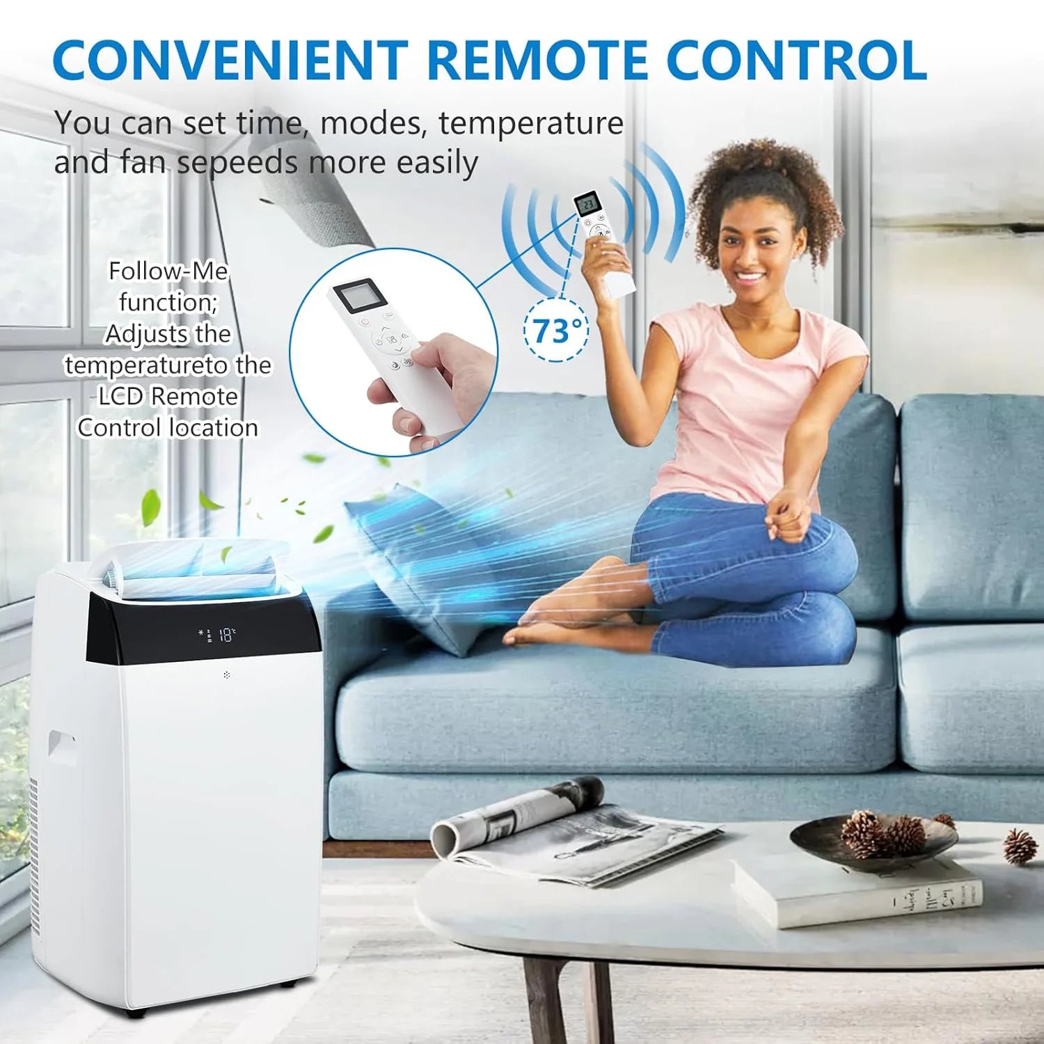 Adoolla Portable Air Conditioner With Remote And Dehumidifier