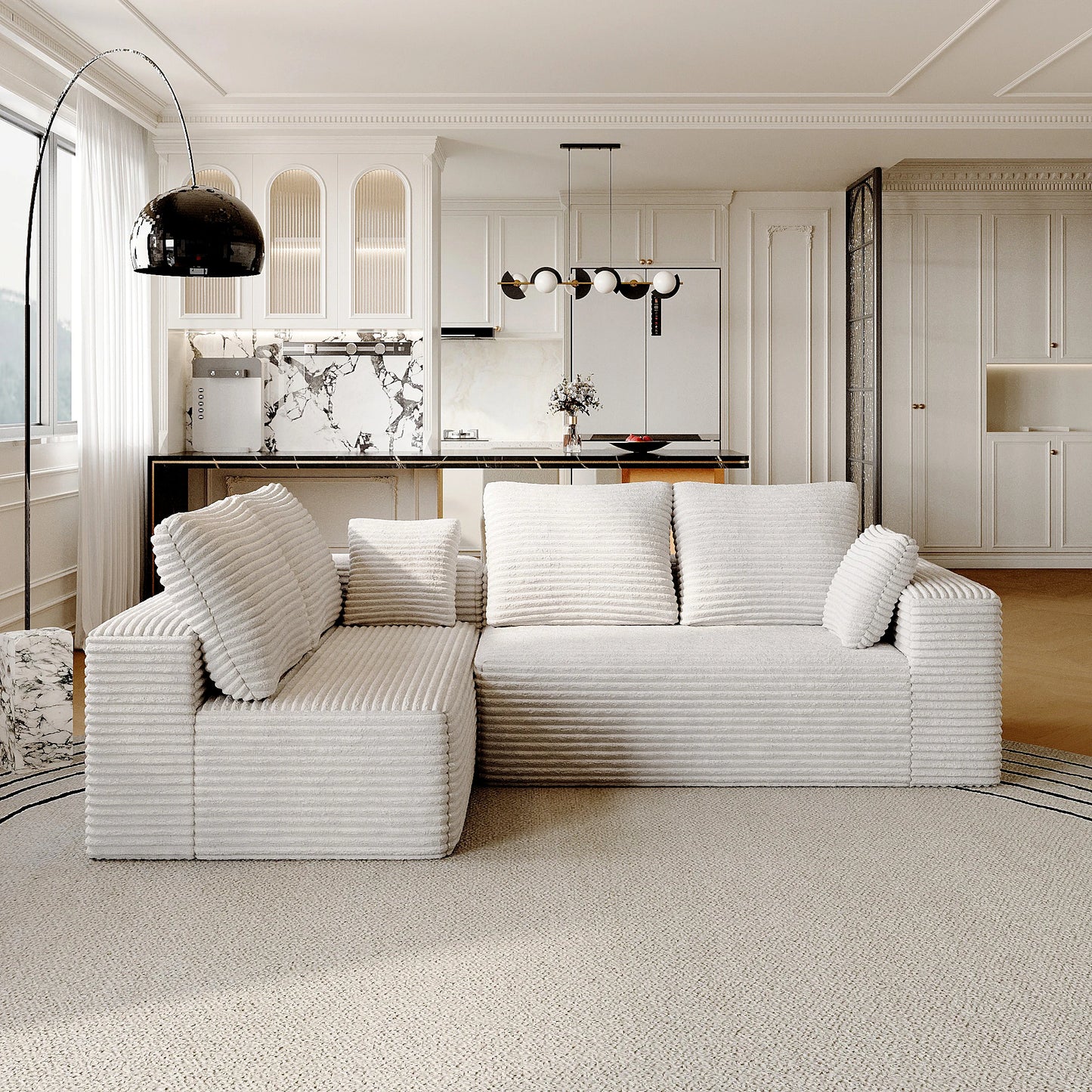Sdorens L Shaped Cloud Sectional Sofa Modern Modular Couch