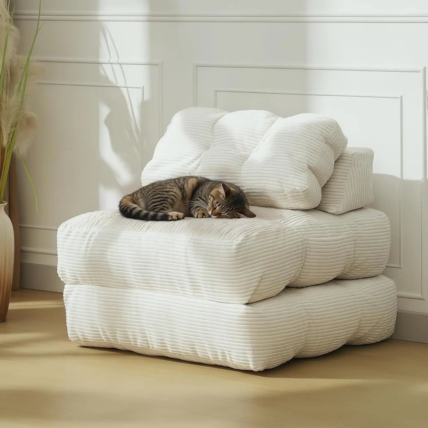 HiMISS Convertible Sleeper Sofa Bed With Pillow And Storage