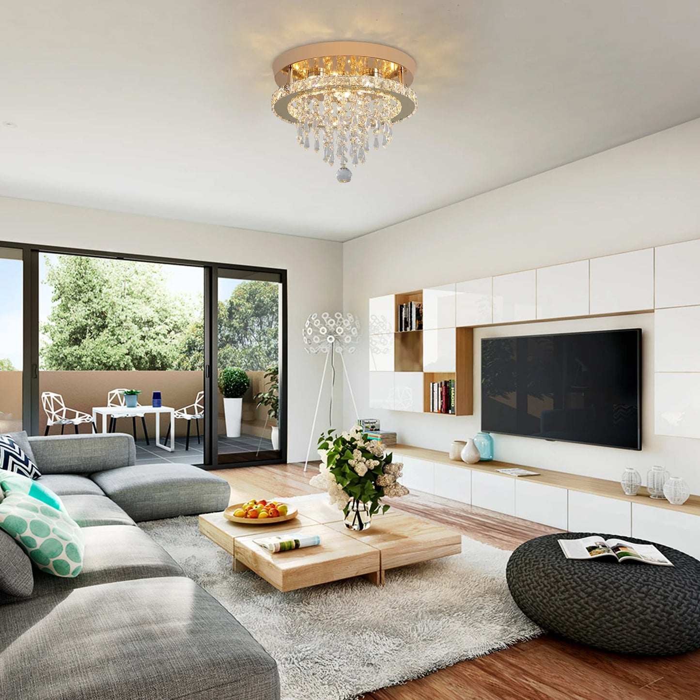 GreeLustr Luxury Crystal Chandelier Modern LED Ceiling Light