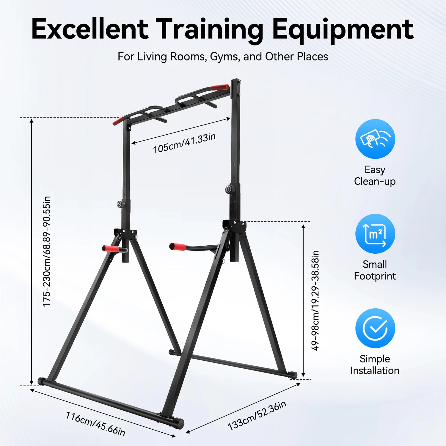 Foldable Adjustable Pull Up Bar For Home Gym Training