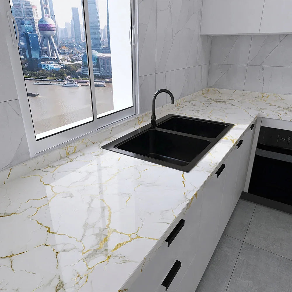 Peel And Stick PVC Vinyl Wallpaper For Kitchen Moisture Resistant