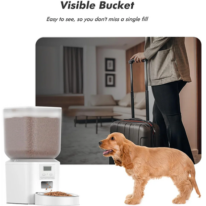 Nityers 8L Automatic Cat Feeder With Key Control Voice Recorder