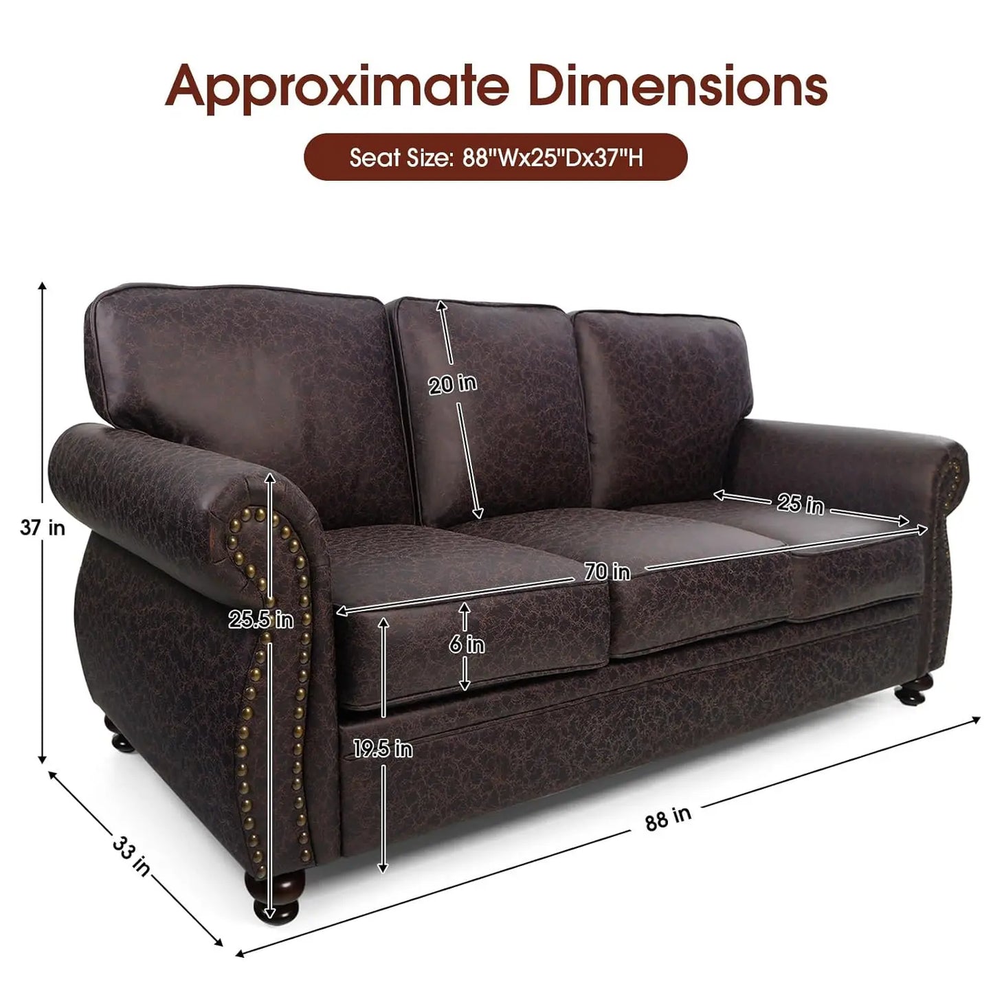 Mid-Century Sofa With Removable Cover And Cushions