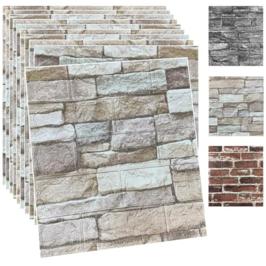 3D Foam Wall Panels Peel And Stick Brick Wallpaper