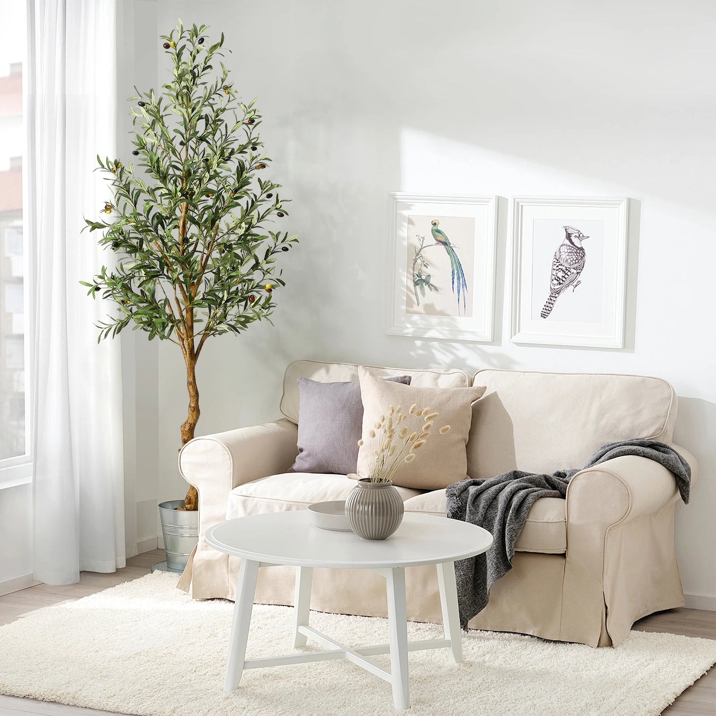 HiMISS Artificial Olive Tree Realistic Faux Indoor Plant in Pot