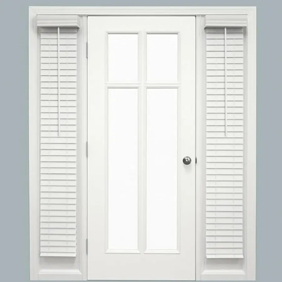 Cordless Sidelight Blinds For Front Door Faux Wood Adjustable Tilt