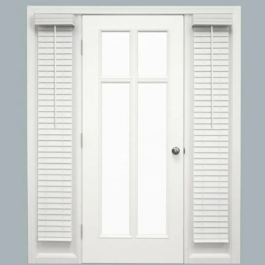 Cordless Sidelight Blinds For Front Door Faux Wood Adjustable Tilt