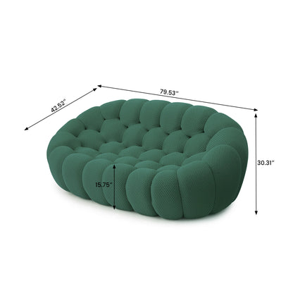 Sdorens Modern Curved Boneless Sofa 3D Knitted Loveseat