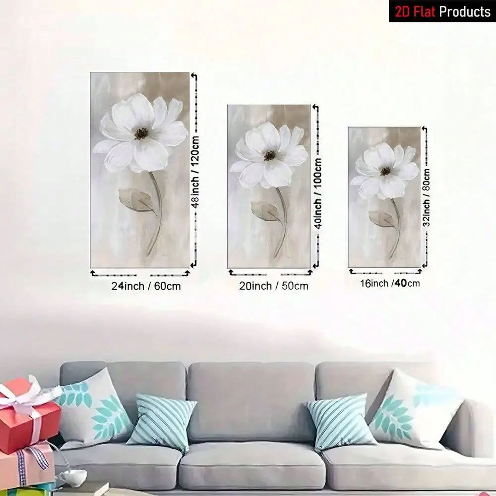XMSJ Flower Canvas Art Print Wall Decor Impressionist Style