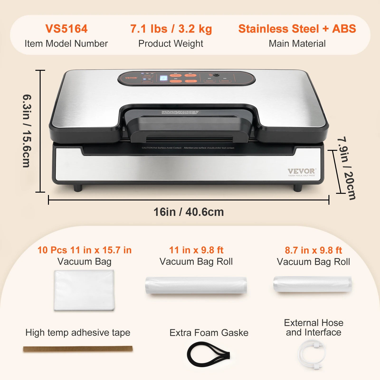Succebuy Vacuum Sealer Machine for Food Packaging and Storage