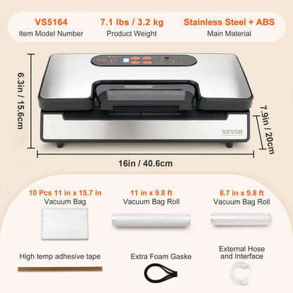 Succebuy Vacuum Sealer Machine for Food Packaging and Storage