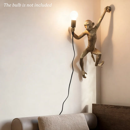 Monkey Shape Bakelite Wall Mount Lamp With E26 Socket