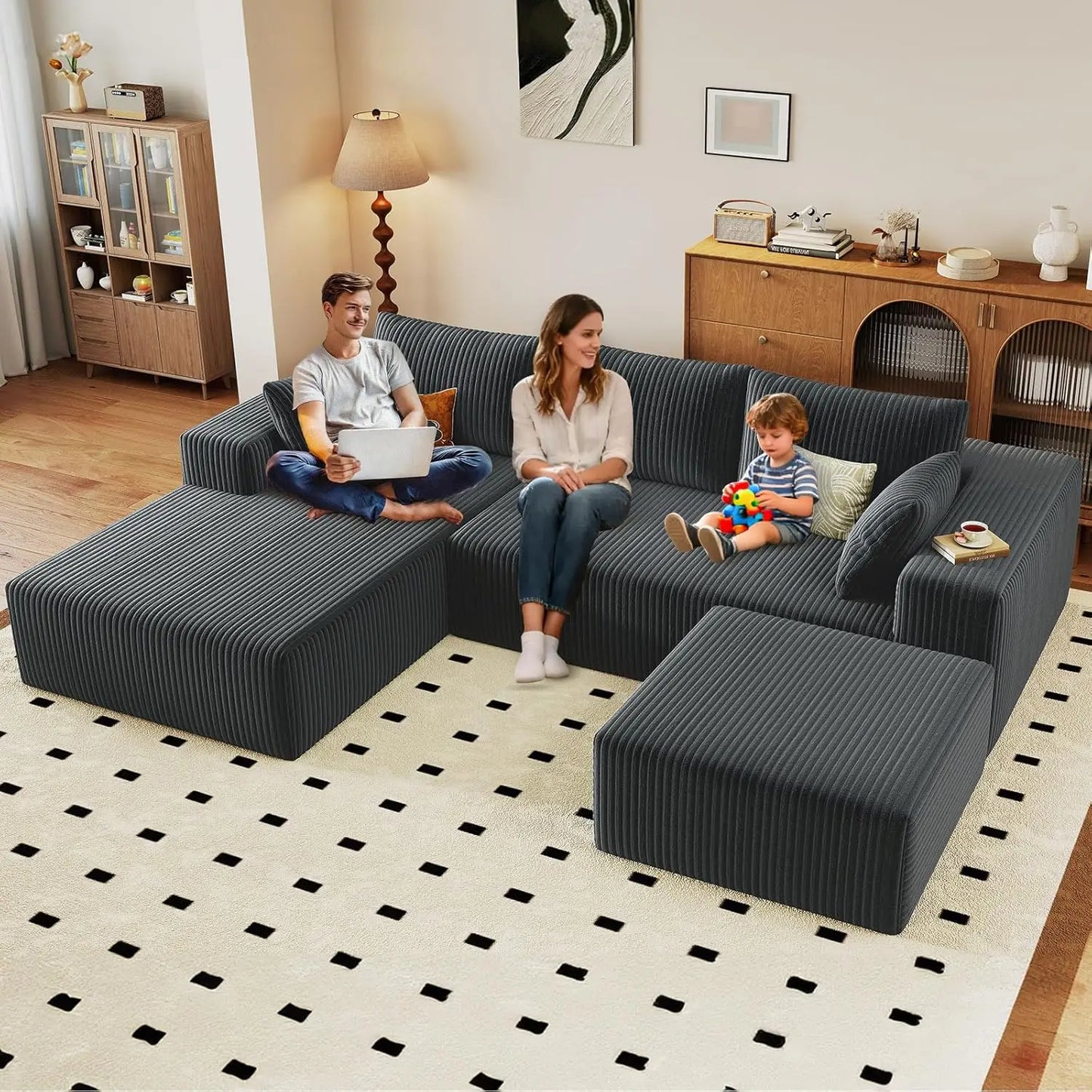 Cloud Couch Modular Sectional Sofa With Ottoman