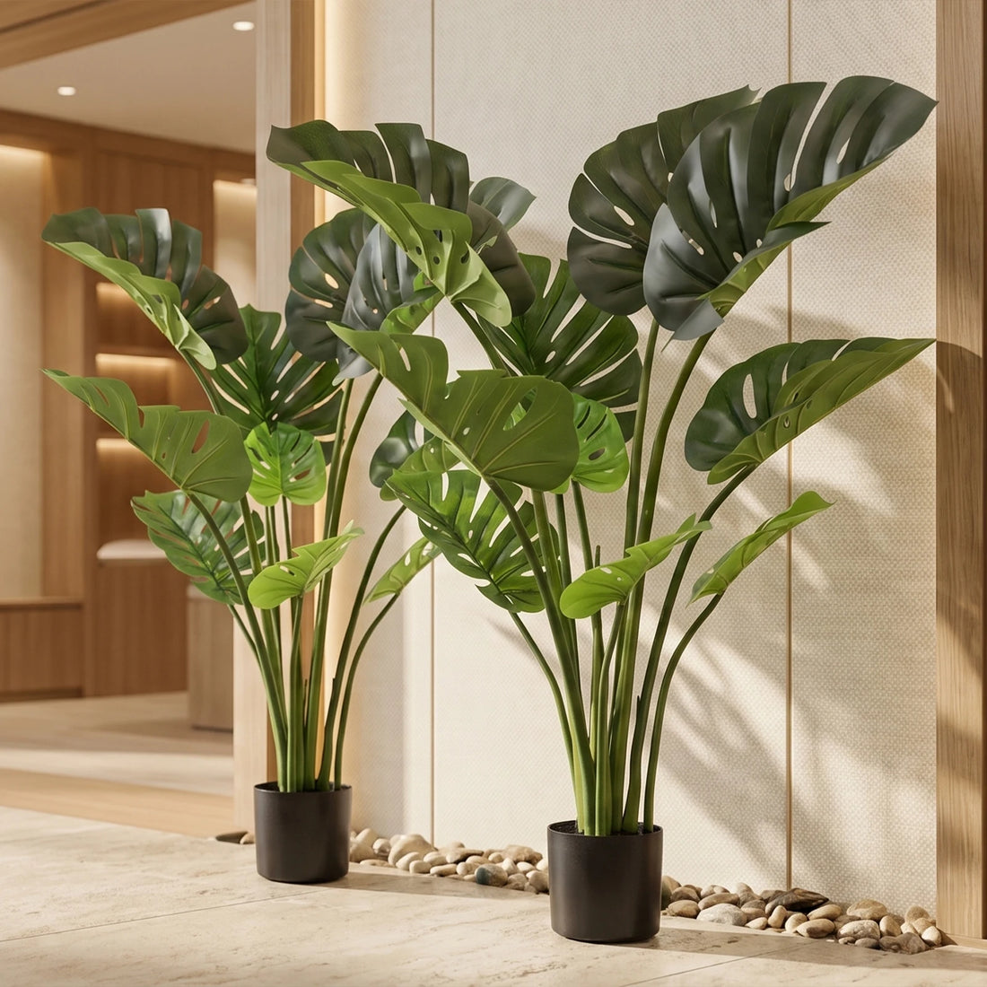Artificial Monstera Tree Tropical Plant With Pot Indoor Outdoor Decor