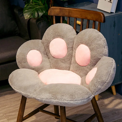 Soft Heart Shaped Cat Paw Plush Cushion