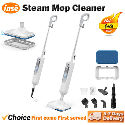 INSE Powerful Steam Mop For Hard Floors And Carpets