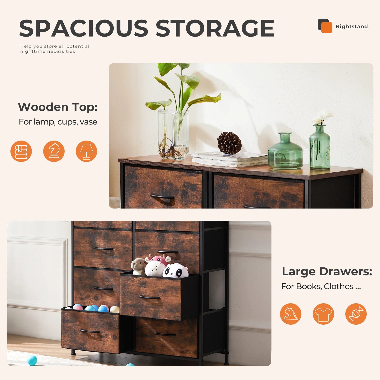 MCQ Eight Drawer Cabinet For Living Room Storage Furniture