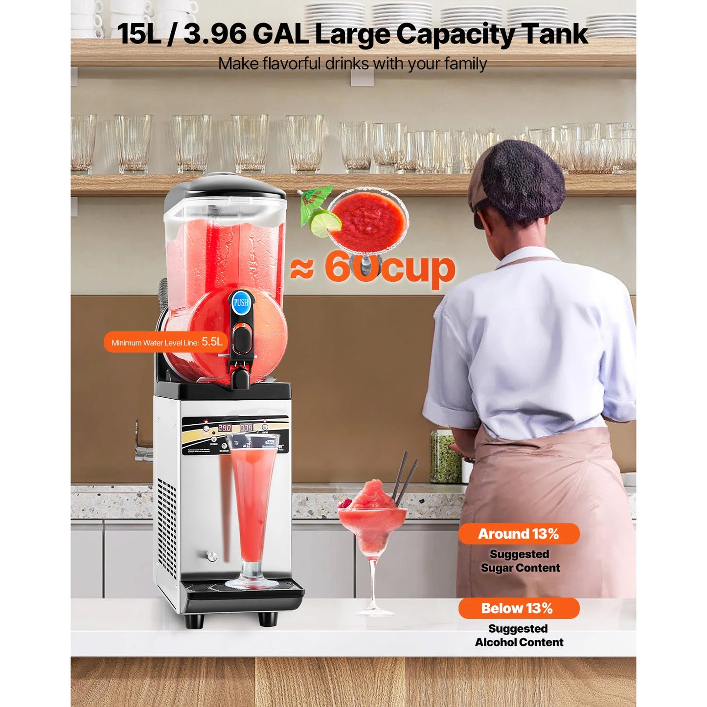 SucceBuy Slushy Machine For Commercial Use In Restaurants