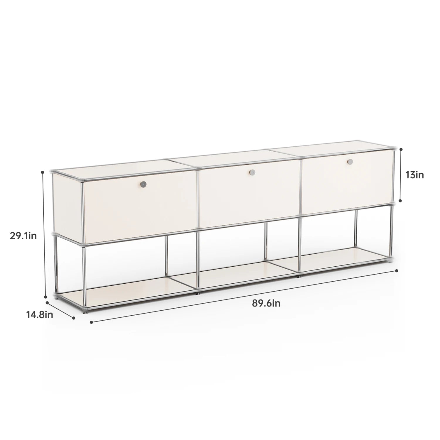 Modern Stainless Steel Storage Cabinet For Living Room And Home Office TV Stand
