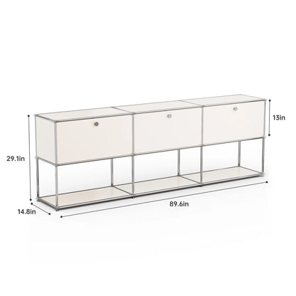 Modern Stainless Steel Storage Cabinet For Living Room And Home Office TV Stand
