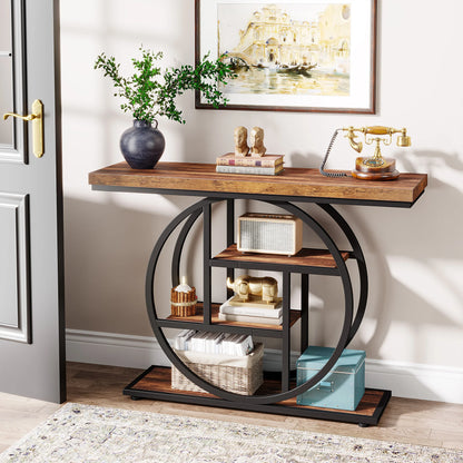 Tribesigns 4-Tier Console Table Industrial Entryway And Living Room