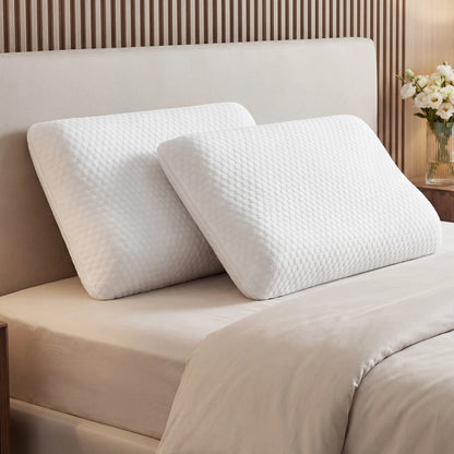 JHK Memory Foam Pillows With Ventilated Cooling And Removable Washable Cover