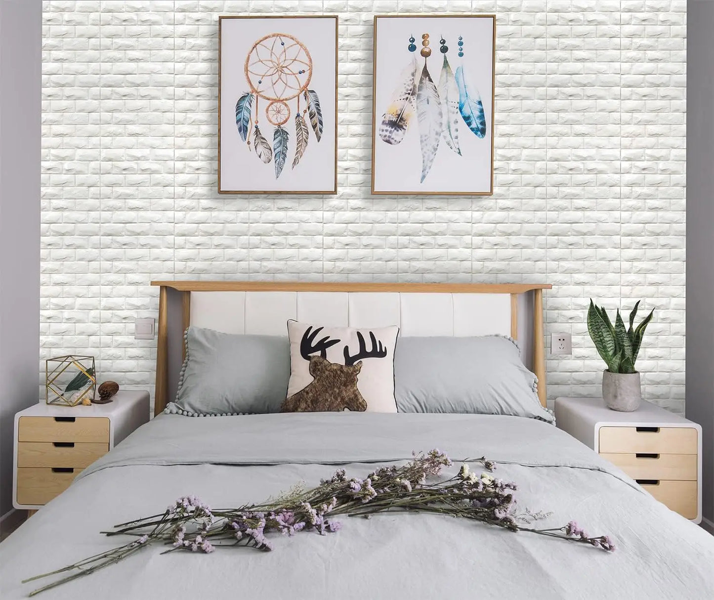 3D Wall Panels Peel And Stick Foam Brick Wallpaper Self-Adhesive