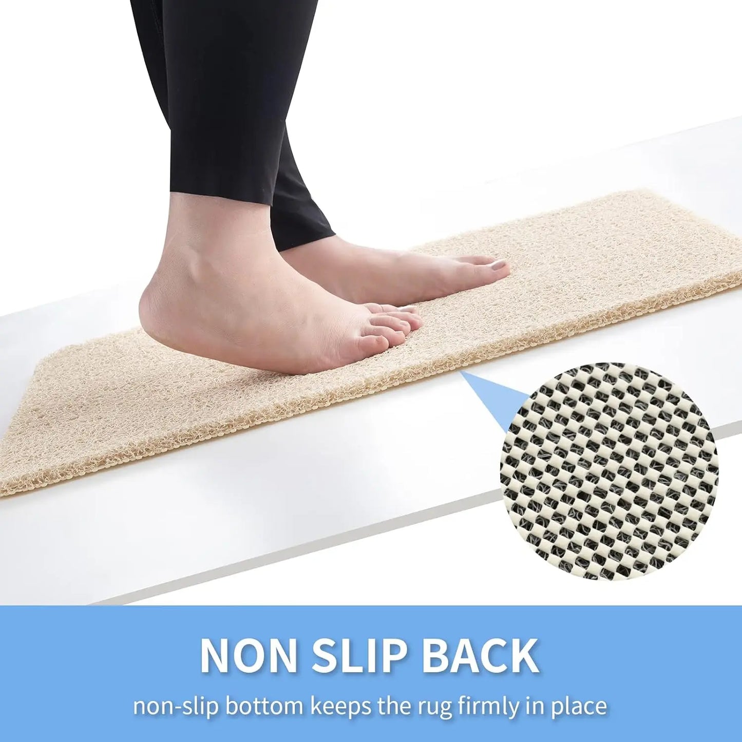 Non Slip Bathtub Mat With Foot Scrubber For Shower