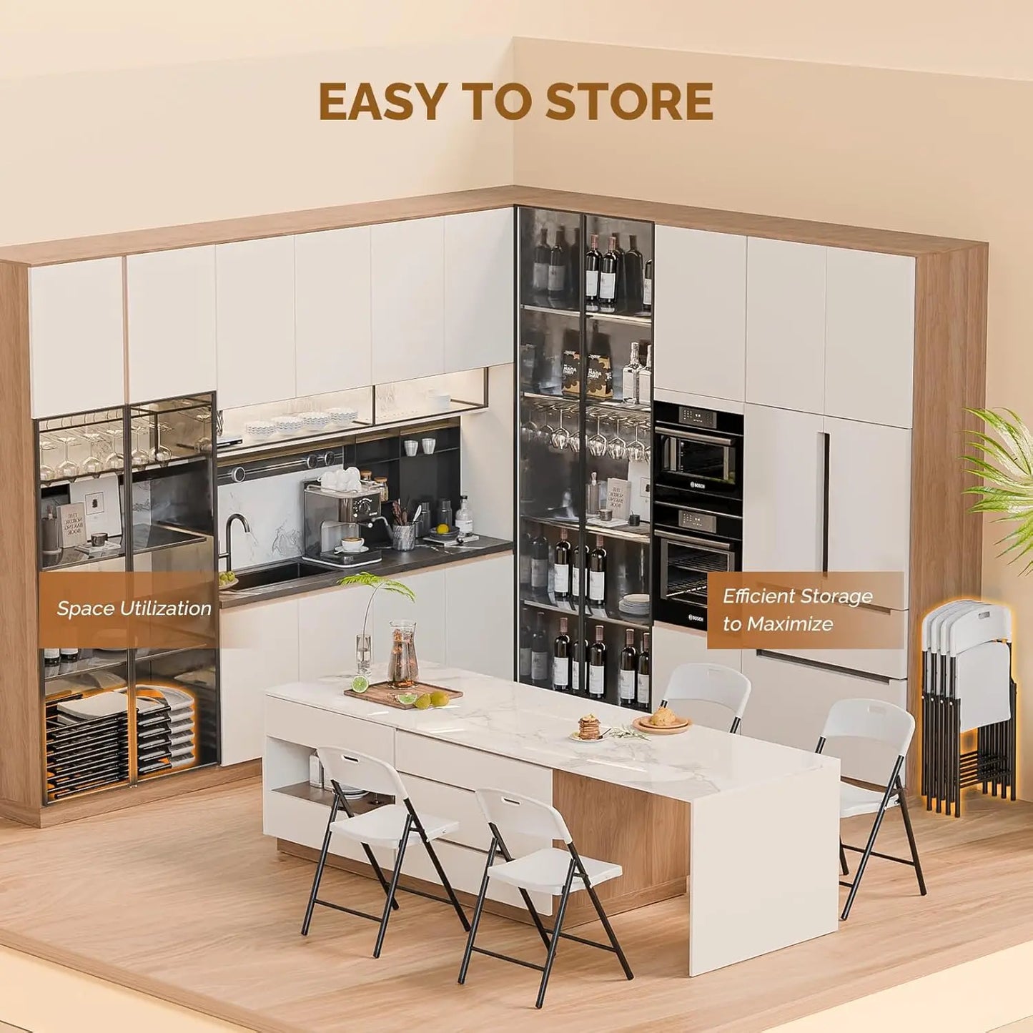 Plastic Folding Chairs With Steel Frame For Indoor Outdoor Use
