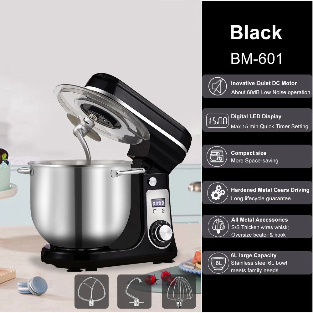 Biolomix Kitchen Stand Mixer With Blender Quiet Motor 6 Speed
