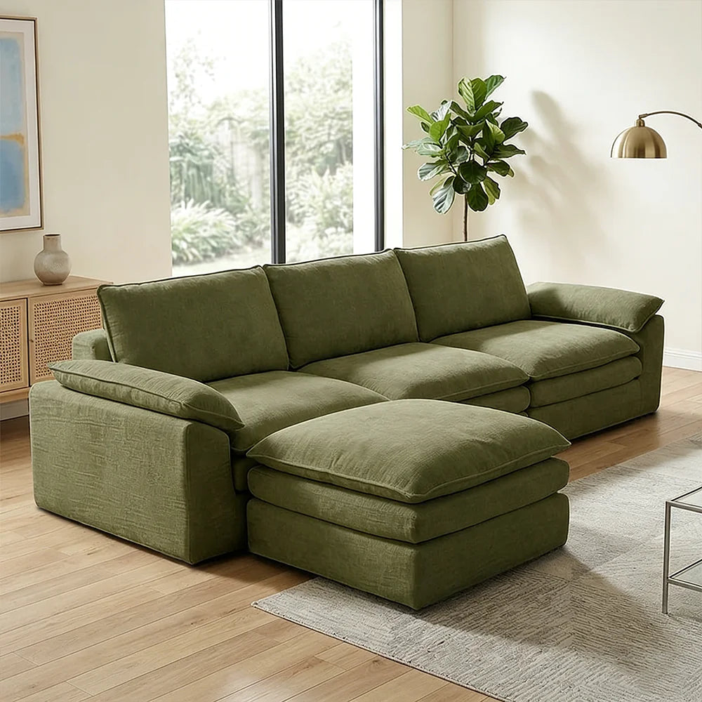 YQzyphyna Modern Cloud Modular L Shape Sofa Set With Pillows