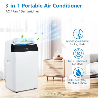 Adoolla Portable Air Conditioner With Remote And Dehumidifier