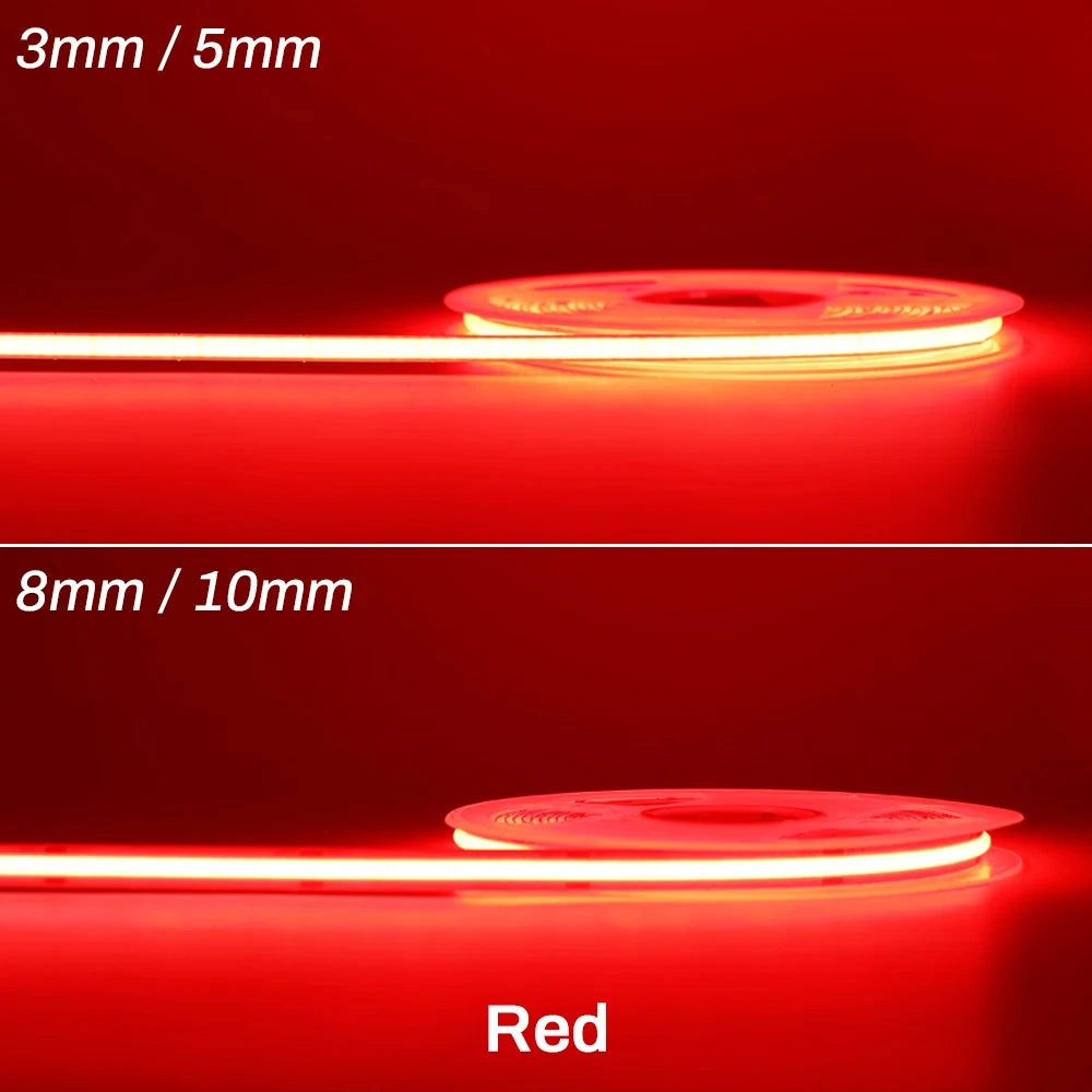 Cooleeon COB LED Strip 12V Dimmable Tape Lighting