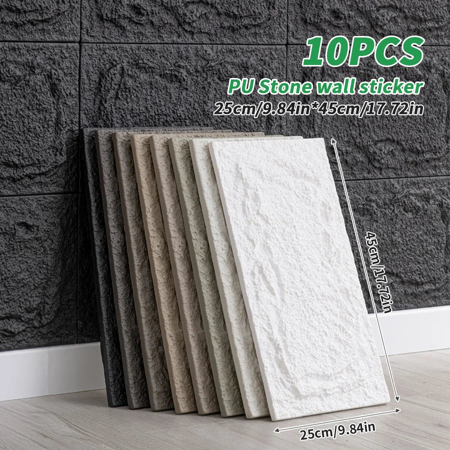 CHEE LYEE 3D Self Adhesive Stone Wall Panels Indoor Outdoor