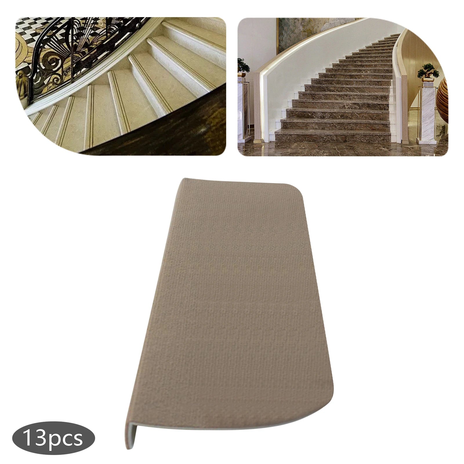 Bymaocar 13-Piece Carpet Stair Treads Non-Slip Mats For Hallway