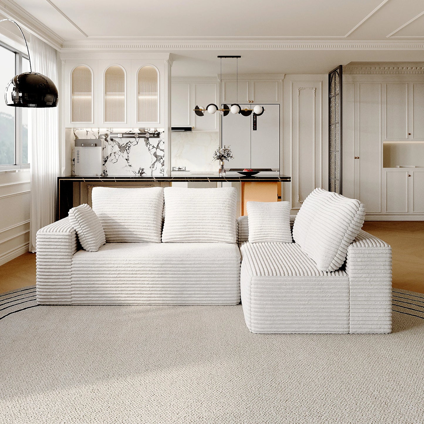 Sdorens L Shaped Cloud Sectional Sofa Modern Modular Couch