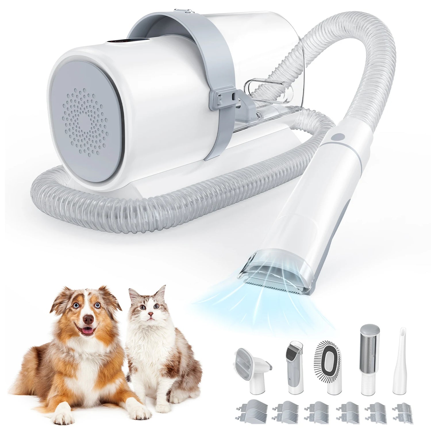 JHK 2.5L Professional Pet Grooming Vacuum Kit With Cordless Low Noise Clippers