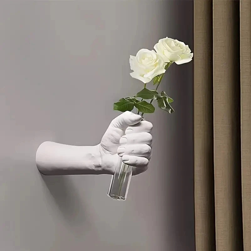 Modern Geometric Resin Wall Vase Wall Mounted Decor For Home