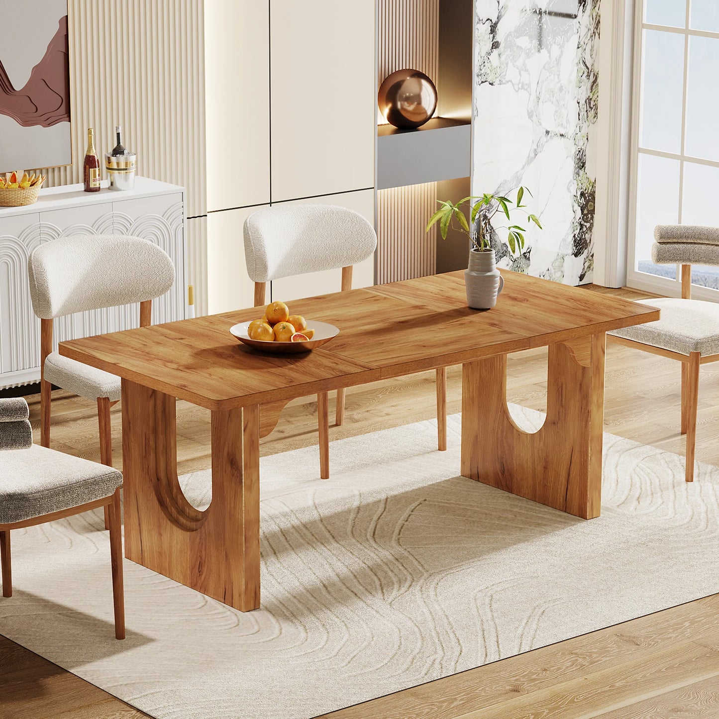 Tribesigns Modern Dining Table for Large Gatherings
