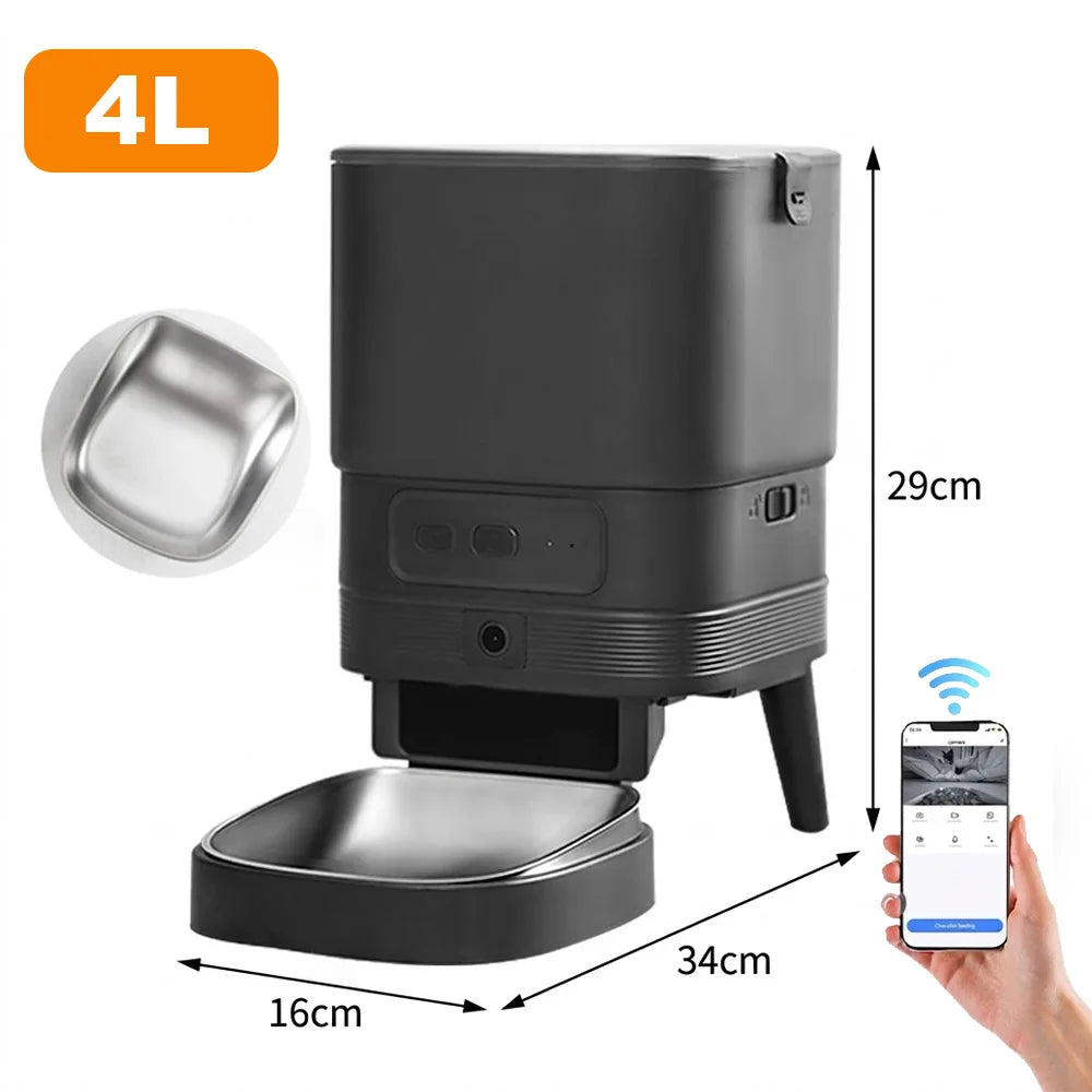 Nityers Automatic Cat Feeder With HD Camera WiFi Night Vision