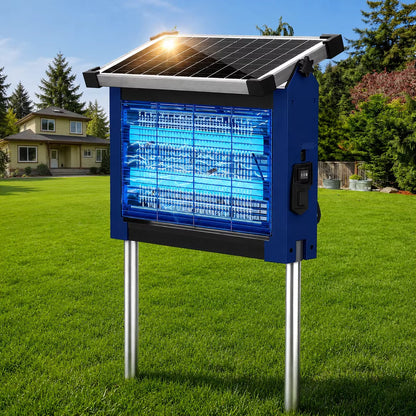 Waterproof Solar Electric Bug Zapper With Outdoor Light Sensor
