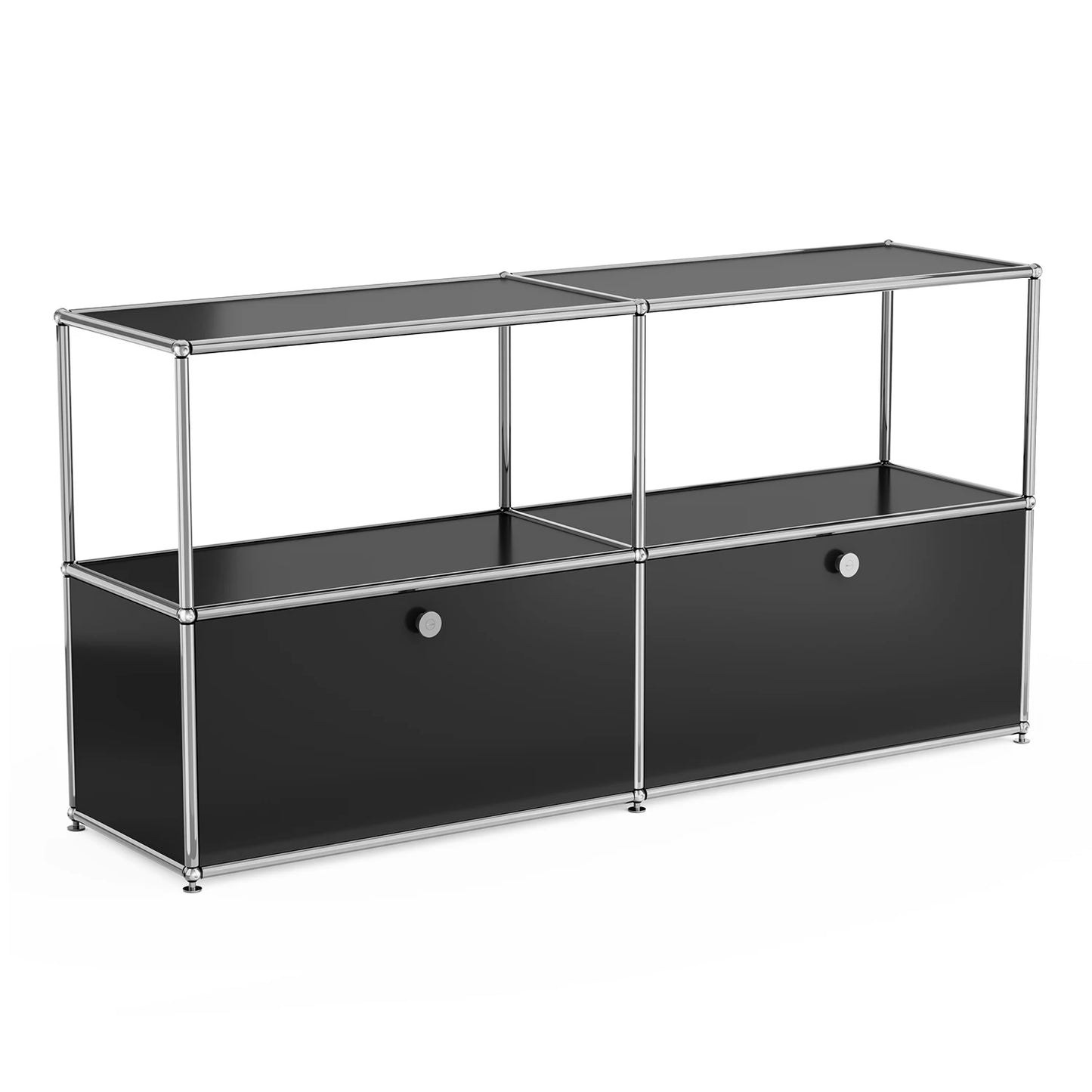 Modern TV Stand Storage Cabinet Stainless Steel Organizer