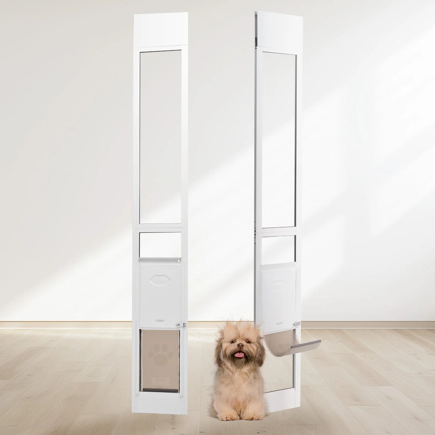 Dog Door For Sliding Glass Door With Adjustable Height