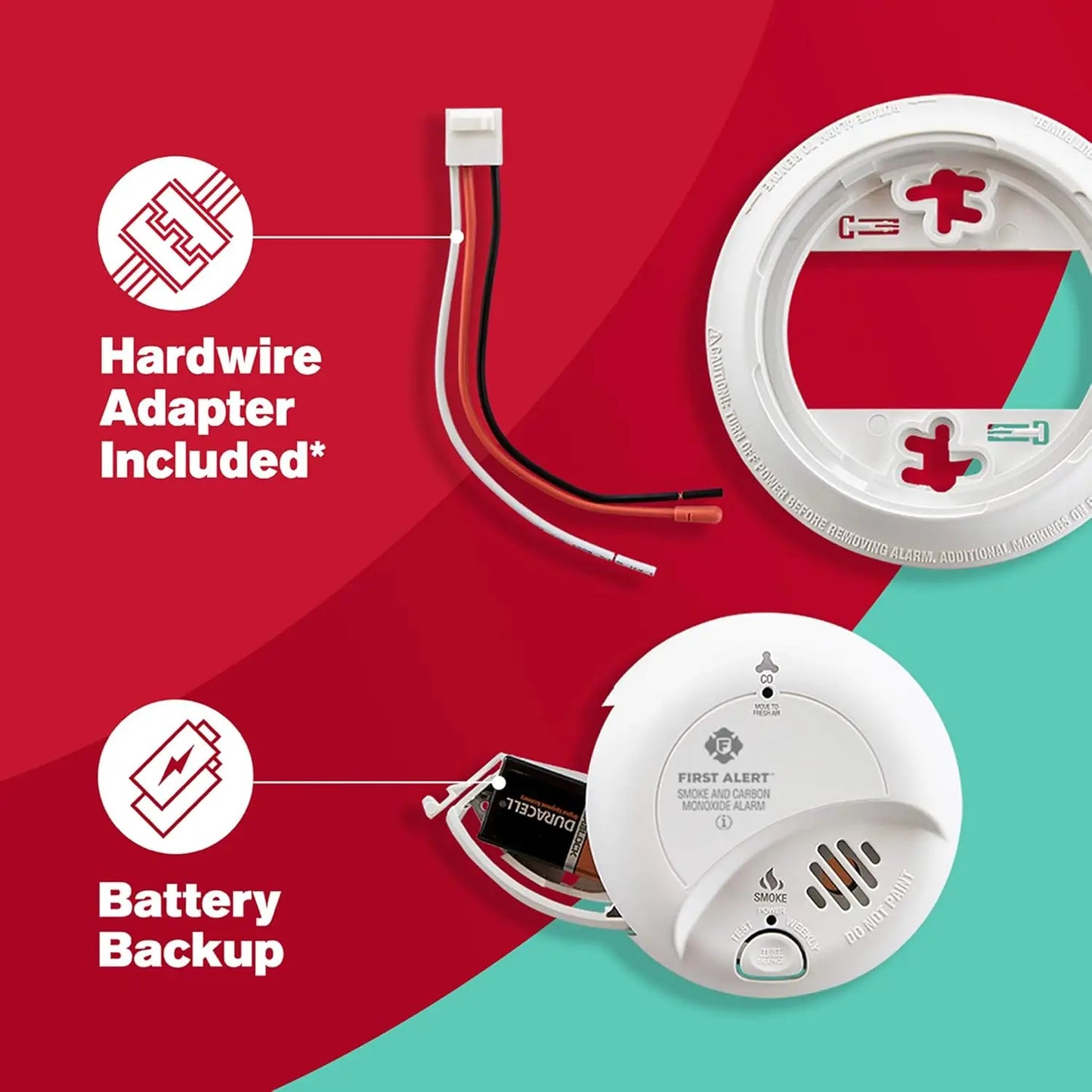 SC9120B-3 Hardwired Smoke And Carbon Monoxide Detector With Battery Backup